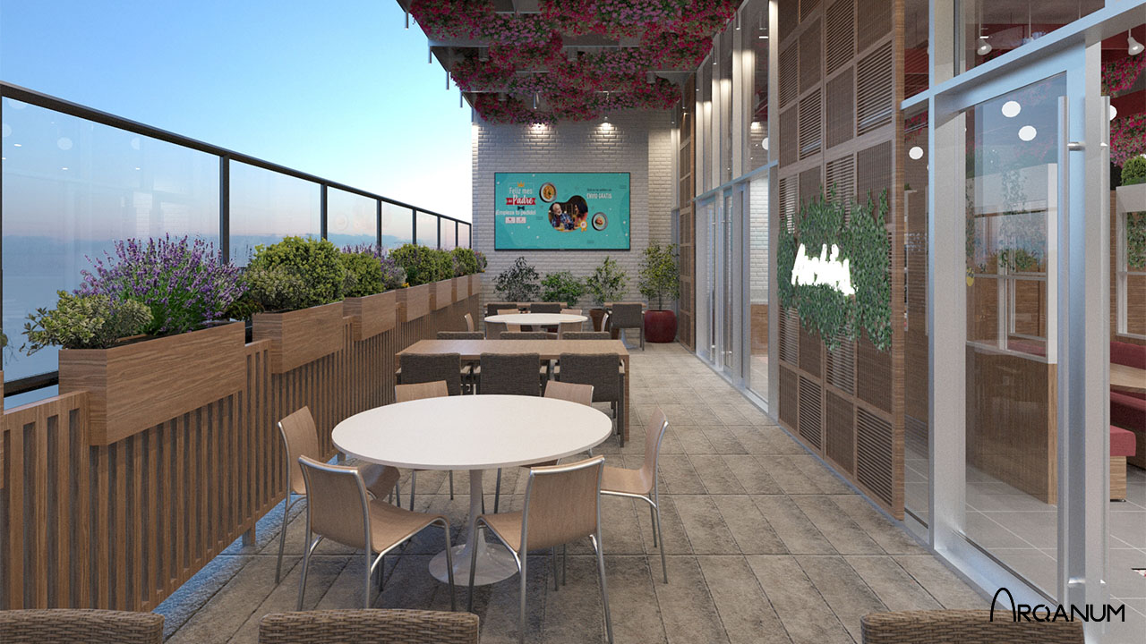 Archies restuarants, terrace